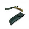 Image 1 : 3.25" Folding Damascus Blade Razor with Leather Pouch