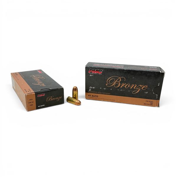 PMC Bronze 45 Auto, 230 Grain FMJ Ammunition, 100 Rounds