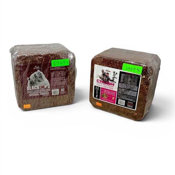Ani-Logics Black Ops Bear Attractant and 'Crush' Whitetail Deer Attractant Block, Approx 20 Lb each