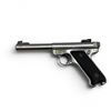 Image 4 : Ruger Stainless Mark II Semi Auto Pistol .22LR 5.5" Heavy Barrel, Restricted
