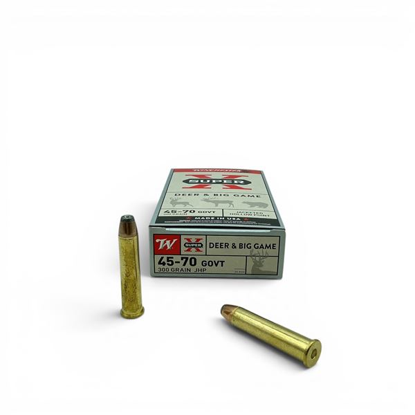 Winchester Super X Deer and Big Game 45-70 Gov't 300 Grain JHP Ammunition, 20 Rounds