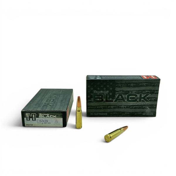 Hornady Black 7.62 X 39 mm 111 Grain MFX Ammunition, 40 Rounds