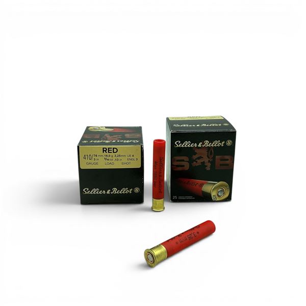 Sellier & Bellot Red 410 Bore 3" #4 Ammunition, 50 Rounds
