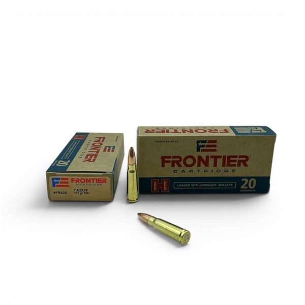 Hornady Frontier 7.62 X 39 mm 123 Grain FMJ Ammunition, 40 Rounds