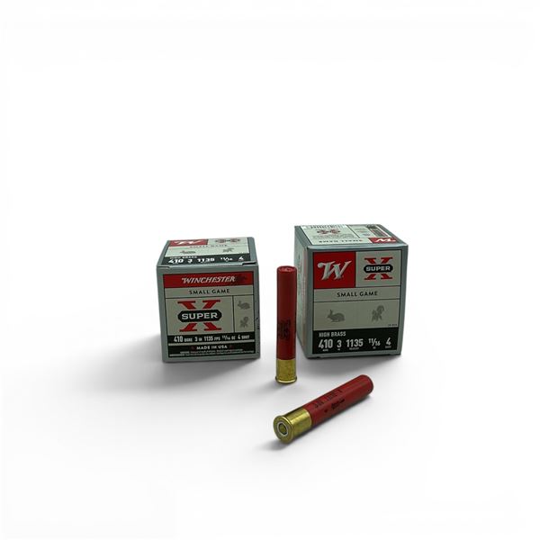 Winchester Super X 410 Bore 3" #4 Ammunition, 50 Rounds