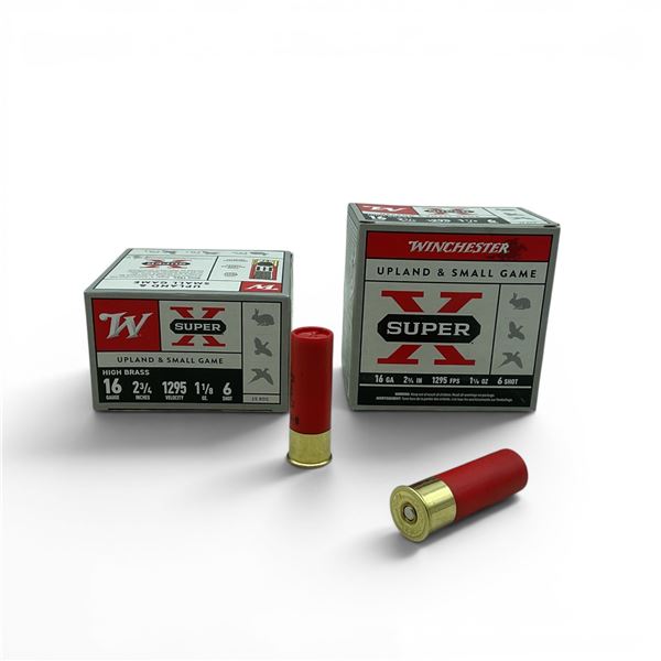 Winchester Super X Upland and Small Game 16 Ga 2 3/4" #6 Ammunition, 50 Rounds