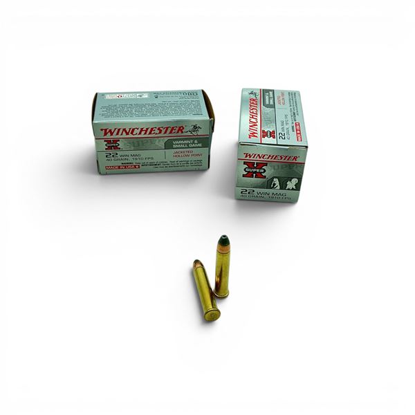 Winchester Super X Varmint and Small Game 22 Win Mag 40 Grain Ammunition, 100 Rounds