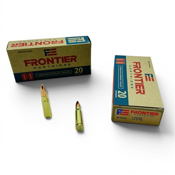 Hornady Frontier 7.62 X 39 mm 123 Grain FMJ Ammunition, 40 Rounds