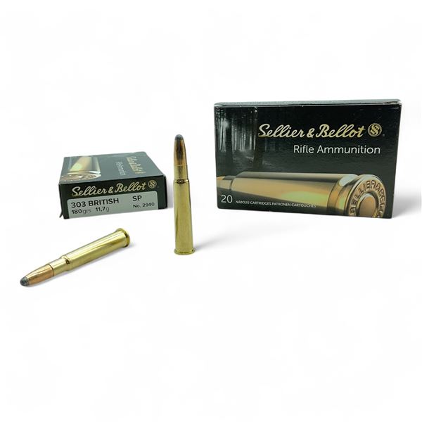 Sellier & Bellot 303 British, 180 Grain SP Ammunition, 40 Rounds