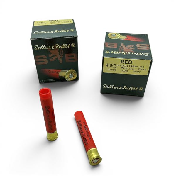 Sellier & Bellot Red 410 Bore 3" #4 Ammunition, 50 Rounds