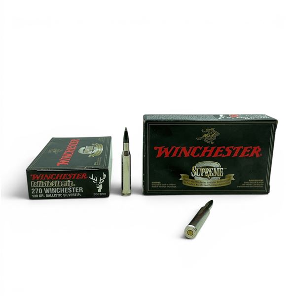 Winchester Ballistic Silvertip 270 Win, 130 Grain Ballistic Silvertip Ammunition, 40 Rounds