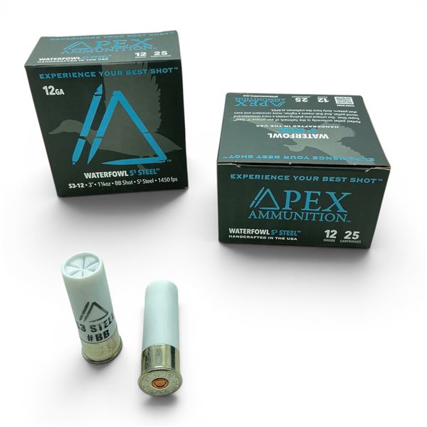 Apex Waterfowl S3 Steel 12 Ga 3" BB Ammunition, 50 Rounds
