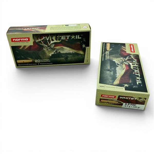 Norma Dedicated Hunting Whitetail 6.5 PRC 140 Grain Ammunition, 40 Rounds