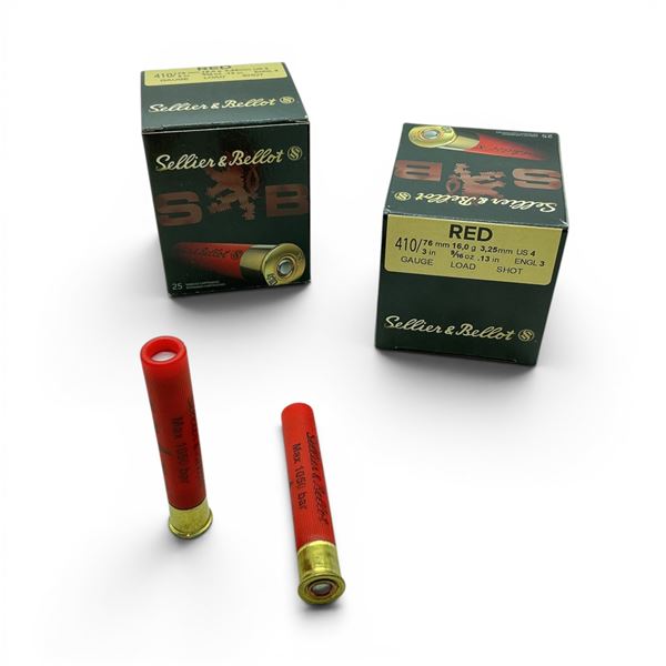 Sellier & Bellot Red 410 Bore 3" #4 Ammunition, 50 Rounds