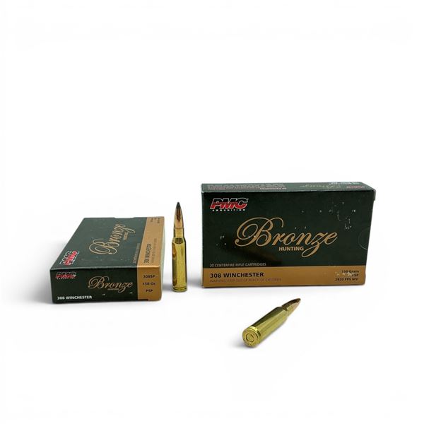 PMC Bronze 308 Win, 150 Grain PSP Ammunition, 40 Rounds