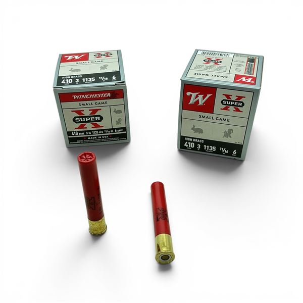 Winchester Super X Small Game 410 Bore 3" #6 Ammunition, 50 Rounds