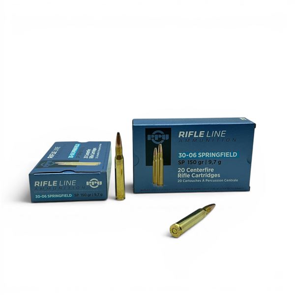 PPU 30-06 Springfield, 150 Grain SP Ammunition, 40 Rounds