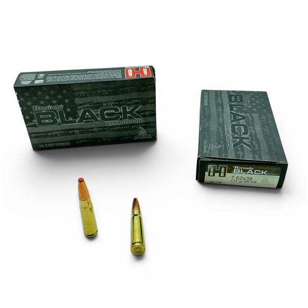 Hornady Black 7.62 X 39 mm 111 Grain MFX Ammunition, 40 Rounds