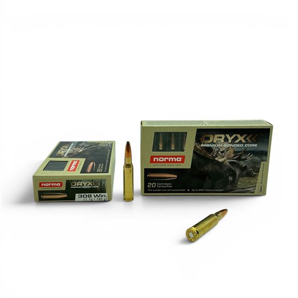 Norma Oryx 308 Win, 180 Grain Ammunition, 40 Rounds
