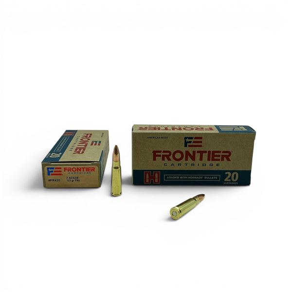 Hornady Frontier 7.62x39, 123 Grain FMJ Ammunition, 40 Rounds