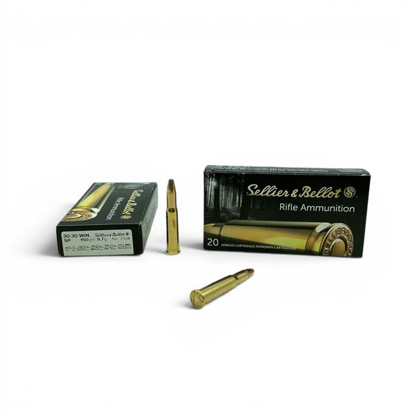 Sellier & Bellot 30-30 Win, 150 Grain SP Ammunition, 40 Rounds