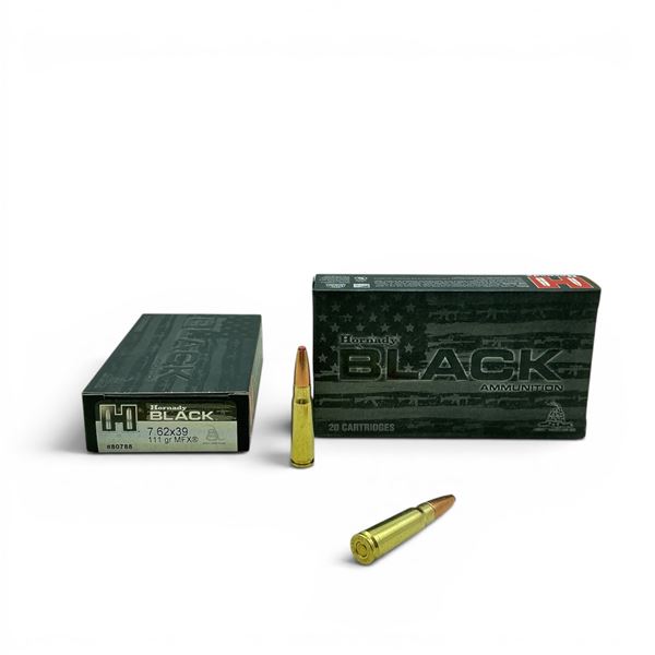 Hornady Black 7.62x39, 111 Grain MFX Ammunition, 40 Rounds