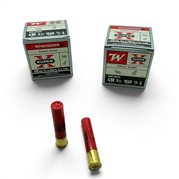 Winchester Super X Small Game 410 Bore 2 1/2" #4 Ammunition, 50 Rounds
