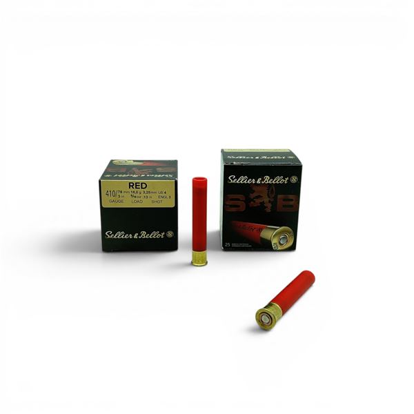 Sellier & Bellot Red 410 Ga, 3", 9/16 oz, #4 Shot Ammunition, 50 Rounds