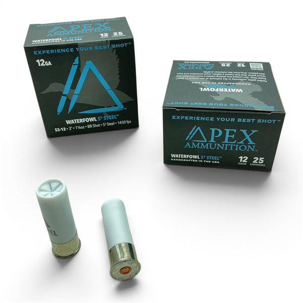 Apex Waterfowl S3 Steel 12 Ga 3" BB Ammunition, 50 Rounds