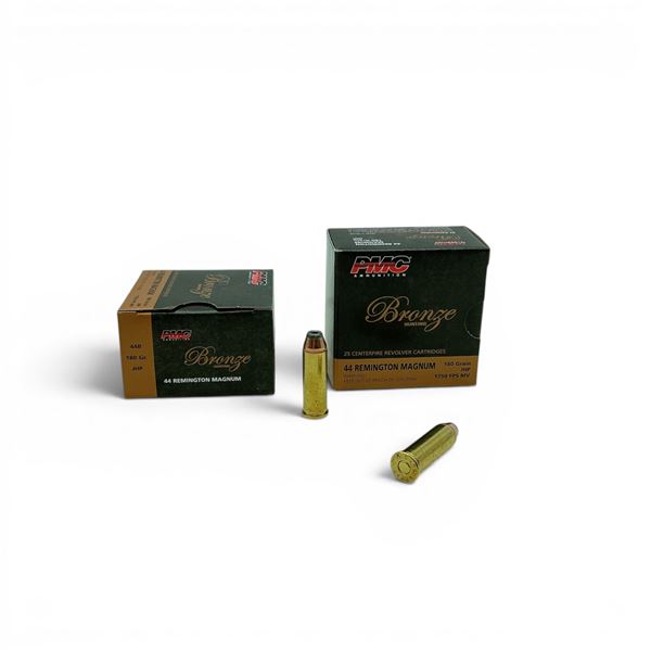 PMC Bronze 44 Remington Magnum, 180 Grain JHP Ammunition, 50 Rounds