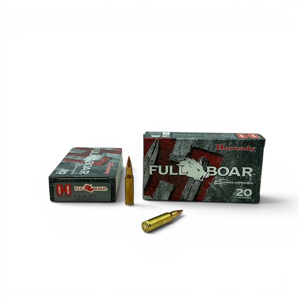 Hornady Full Bore 6.8mm SPC, 100 Grain GMX Ammunition, 40 Rounds
