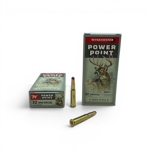 Winchester Power Point 32 Win. Special, 170 Grain Ammunition, 40 Rounds