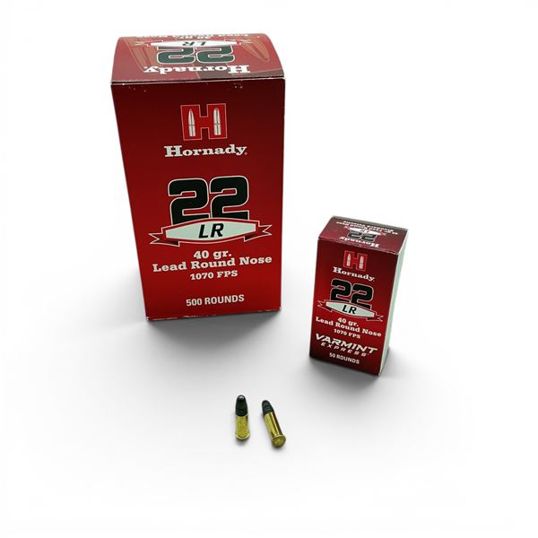 Hornady 22 LR 40 Grain LRN Ammunition, 500 Rounds