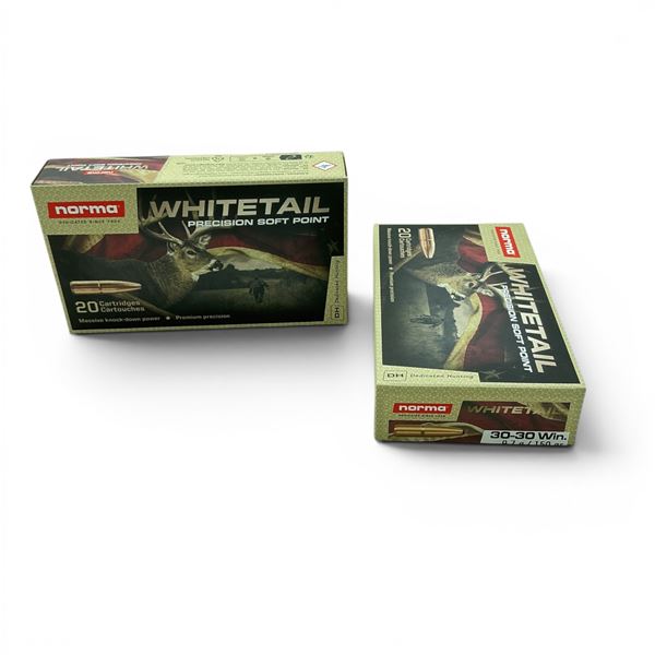 Norma Dedicated Hunting Whitetail 30-30 Win 150 Grain Precision SP Ammunition, 40 Rounds