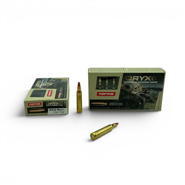 Norma Oryx 223 Rem, 55 Grain Ammunition, 40 Rounds