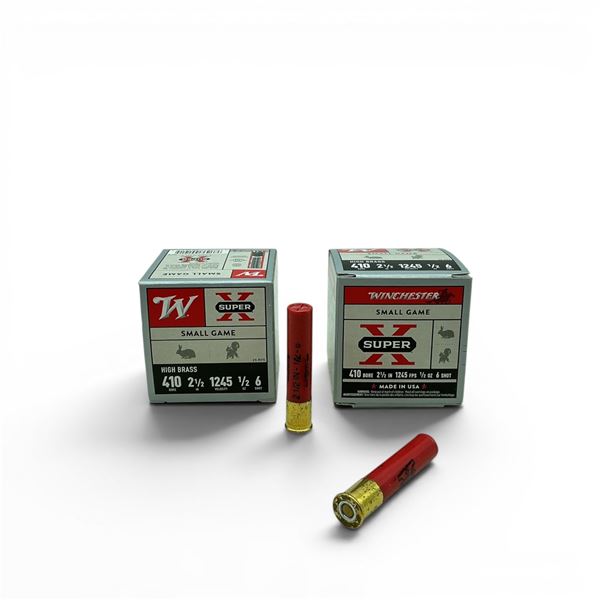 Winchester Super X Small Game 410 Ga, 2-1/2", 1/2 oz, #6 Shot High Brass Ammunition, 50 Rounds