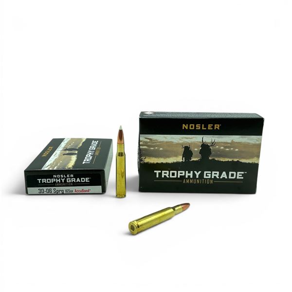 Nosler Trophy Grade 30-06 Sprg, 165 Grain AccuBond Ammunition, 40 Rounds