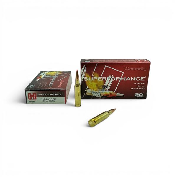 Hornady Superformance 7mm-08 Rem, 139 Grain SST Ammunition, 40 Rounds