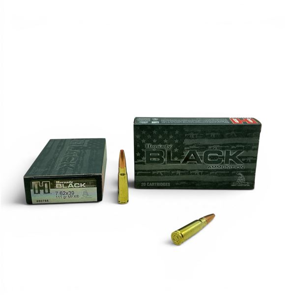 Hornady Black 7.62x39, 111 Grain MFX Ammunition, 40 Rounds