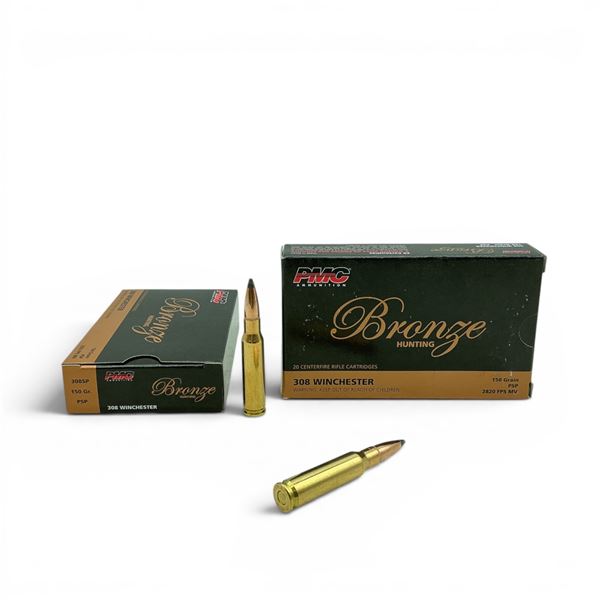 PMC Bronze 308 Win, 150 Grain PSP Ammunition, 40 Rounds