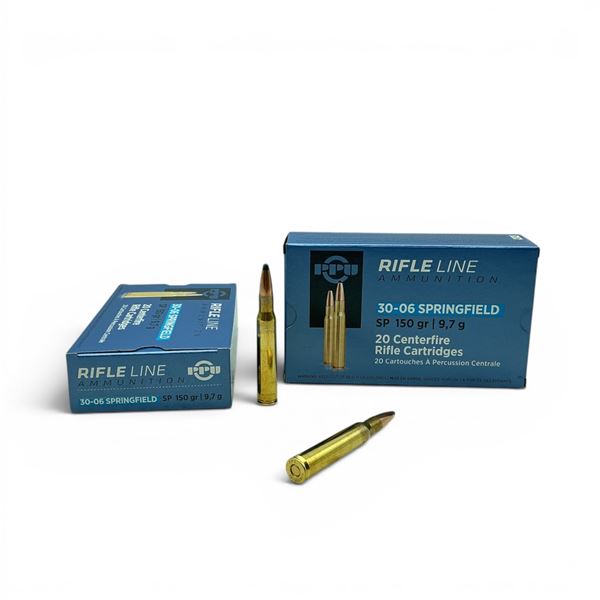 PPU 30-06 Springfield, 150 Grain SP Ammunition, 40 Rounds