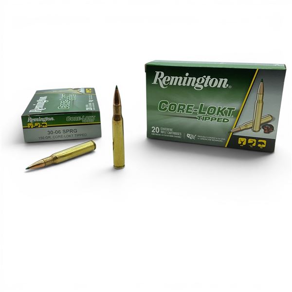 Remington Core-Lokt Tipped 30-06 SPRG, 150 Grain Core-Lokt Tipped Ammunition, 40 Rounds