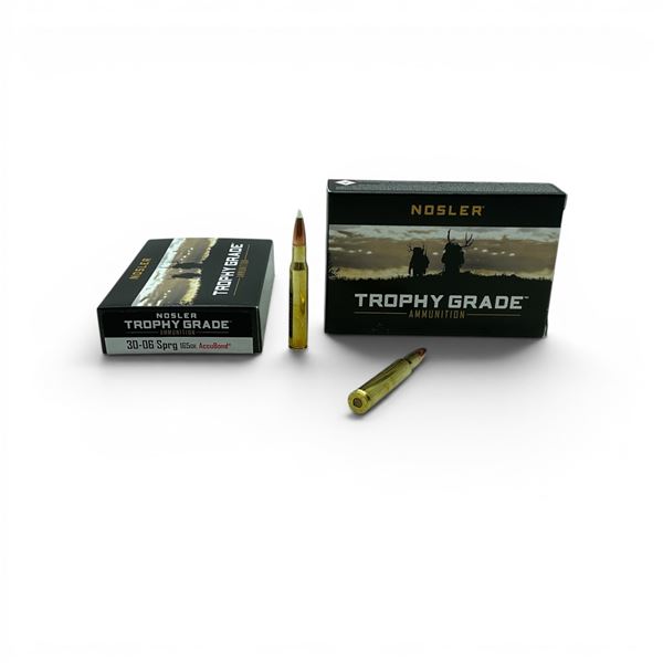 Nosler Trophy Grade 30-06 Sprg, 165 Grain AccuBond Ammunition, 40 Rounds