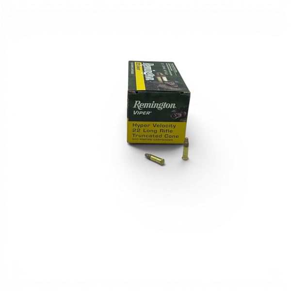Remington Viper Hyper Velocity .22 LR, 36 Grain Truncated Cone Solid Ammunition, 500 Rounds