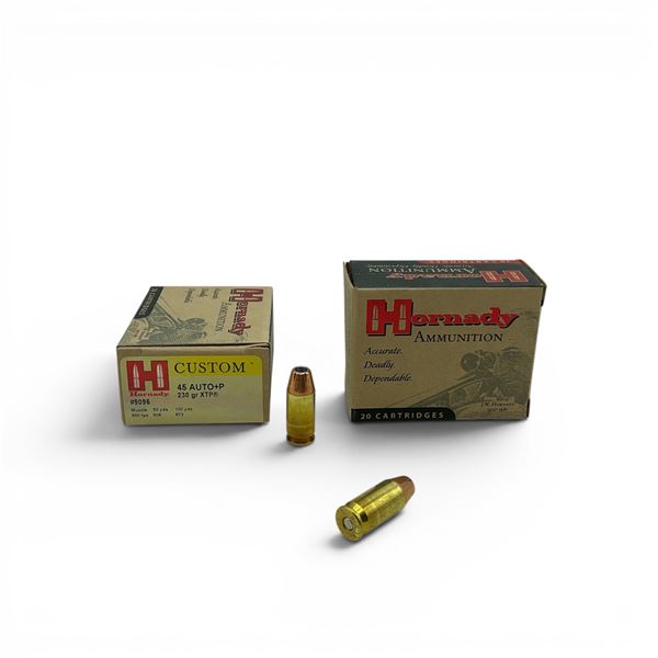 Hornady Custom 45 Auto+P, 230 Grain XTP Ammunition, 40 Rounds