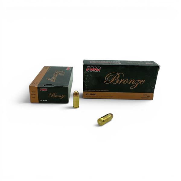 PMC Bronze 45 Auto, 230 Grain FMJ Ammunition, 100 Rounds