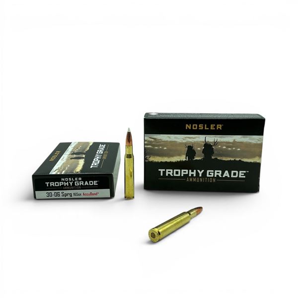Nosler Trophy Grade 30-06 Sprg, 165 Grain AccuBond Ammunition, 40 Rounds