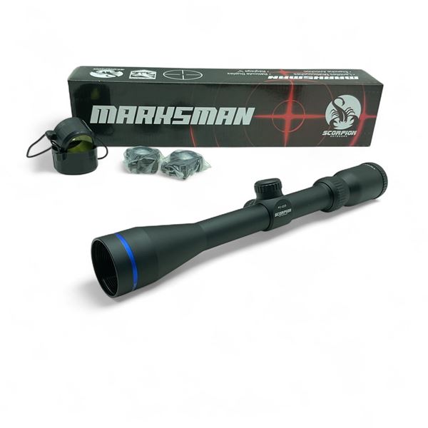 Scorpion Marksman 4-12x40mm Scope, Duplex Reticle, 1" Tube, New
