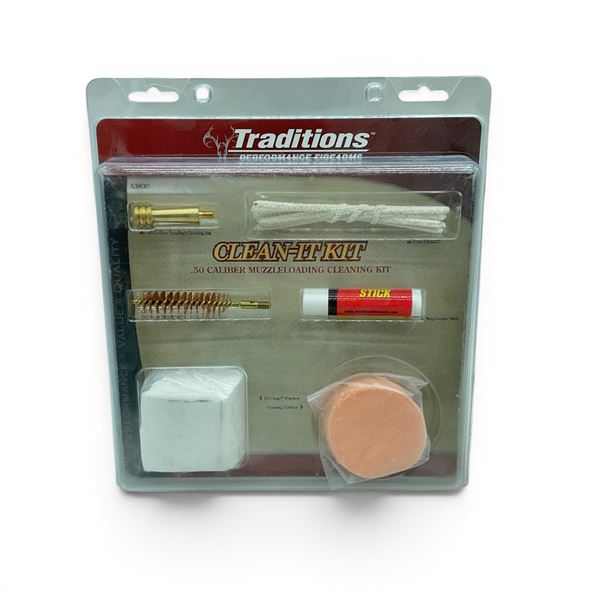 Traditions Clean-It Kit .50 Cal Muzzleloader Cleaning Kit, New