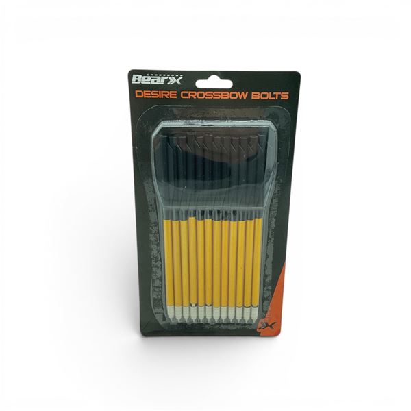 BearX Desire Aluminum Shaft Crossbow Bolts 12 Pack, New